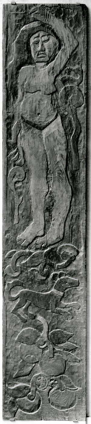 Carved vertical panel from the door frame of Gauguin